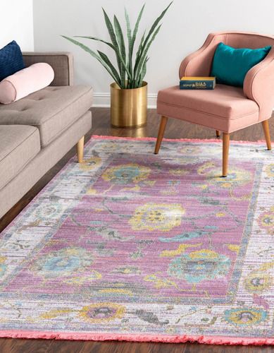 Rugs Paragon Collection Alfombra  5 X 8 Pie Rosa Pelo Medio