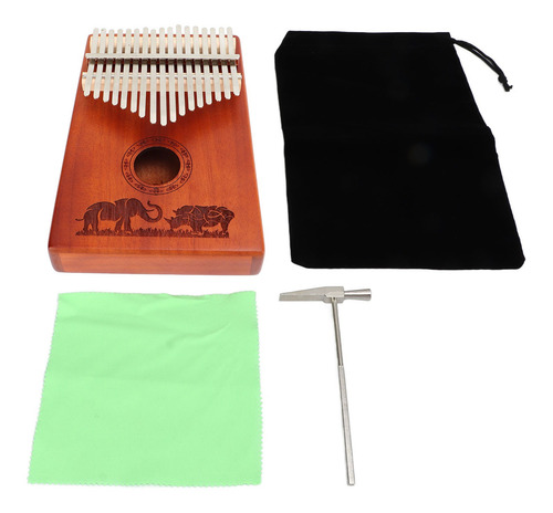 Instrumento De Piano Kalimba, 17 Teclas, Martillo Para Tocar
