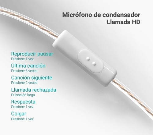 Imagen 7 de 7 de Auriculares In Ear Kz Edx Pro Cable 5n Ofc Con Microfono