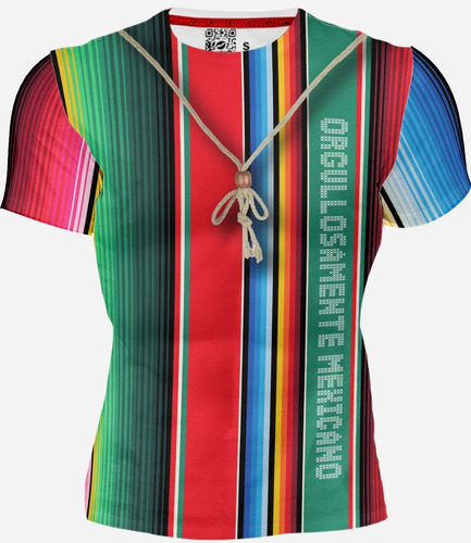 Playera Full Print México Zarape Sombrero Orgullo Mexicano 0