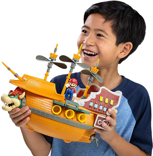 Set De Lujo Super Mario: Barco Dirigible Bowser Con Sonidos