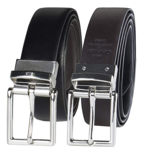 Cinturón Calvin Klein Reversible Para Mujer, Color Negro/mar