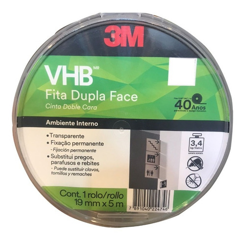 Cinta Doble Contacto Faz Para Interior  Vhb 4910  19mmx5mts