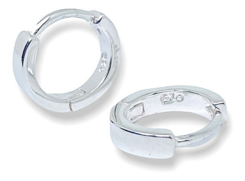 Aros Argollas Chicos Sin Piedras De Plata 925 (lar36)