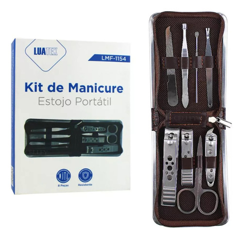 Kit De Manicure E Pedicure Luatek Lmf-1155 Do 8 Peças