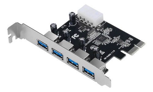 Imagem 2 de 8 de Placa Usb 3.0 Pci-e 4 Portas 5gbps Pci-express Pc Desktop