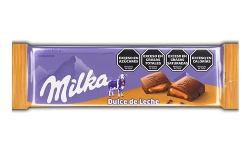 Chocolate Relleno Dulce De Leche Milka Mediano