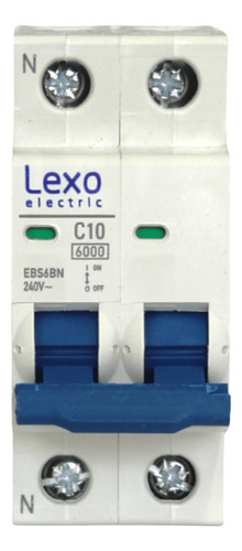 Pack 6un Automatico Lexo Omnipolar 2x10a 6ka C Certifica Sec
