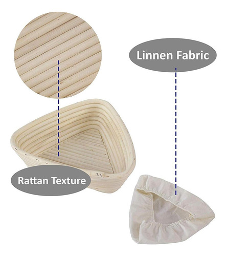 Bol De Pan Cesta Triangular Para Fermentación Herramienta Re