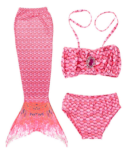 Bata De Natación Para Niñas, Disfraz De Cola De Sirena Para Sirena