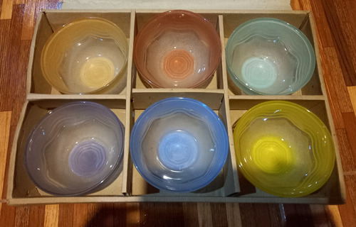 Juego 6 Bowls O Compoteras De Indonesia - Excelente Estado! (Usado)