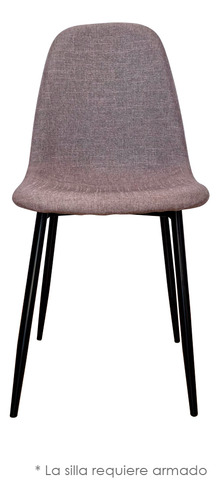 Juego De 4 Sillas Para Comedor Moderno Minimalista Acojinada Color de la estructura de la silla Madera Color del asiento Café