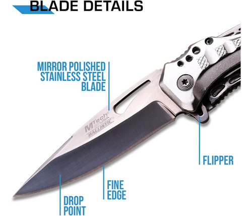 Cuchillo Plegable Táctico Asistido Por Resorte Mt-a705