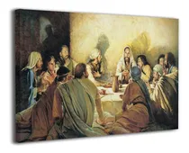 Comprar Cuadros Última Cena Lienzo Canvas Estilo Oleo Arte Religioso Color Ultima Cena Cueva Armazón Bastidor Madera