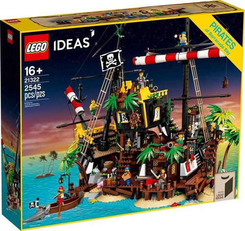 Lego Ideas 21322 2/1 Piratas Baía Navio Barracuda 2545 Peças