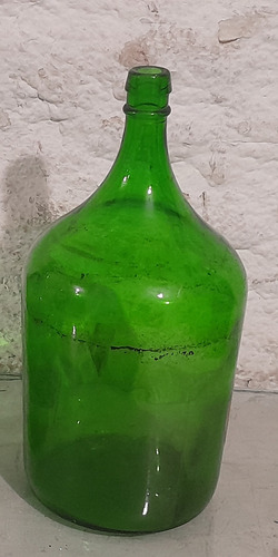 Antiguo Vintage Set 2 Damajuana 5 Y 2 Litros Vidrio Verde (Usado)