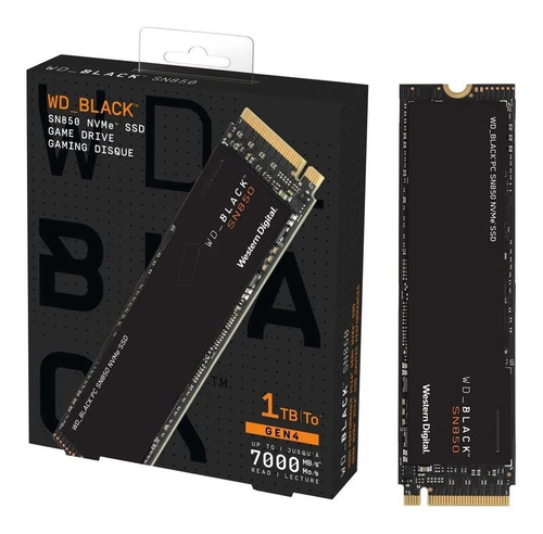 Ssd Nvme 1tb Wd Black Sn850 7000/5300mbps Pcie4 S/disipador