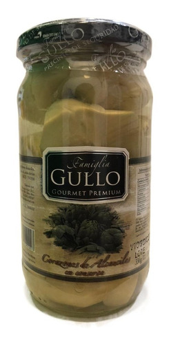 Corazones De Alcaucil En Salmuera Gullo Gourmet Vidrio 330gr