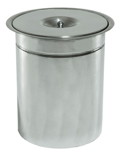 Lixeira Pia Cozinha Embutir Granito Inox 5 Litros Cor Prateado