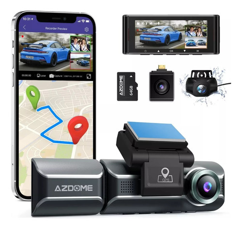 Cámara de vehículo Dashcam Azdome M550 de 4 kbps ideal para Uber/99