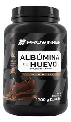 Suplemento Albumina De Huevo (1200 Gr) Prowinner Sabor Chocolate