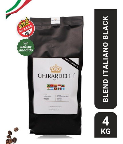 Café Tostado Italiano Grano O Molido Blend, Sin Tacc X 4 Kg