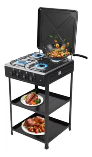 Cocina A Gas De Sobremesa 4 Quemadores Con Patas