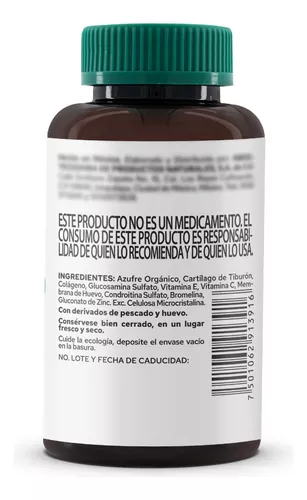Glucosamina, Condroitina, Colágeno G y E Complex 60 tabs Pronat