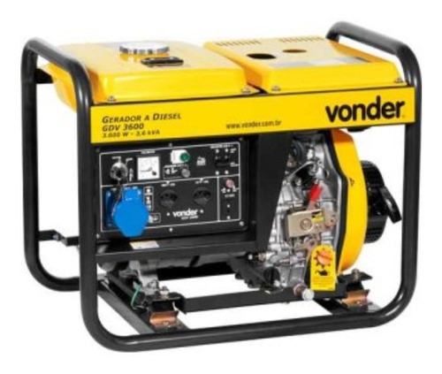 Gerador A Diesel Gdv 3600 Partida Manual E Eletrica Vonder