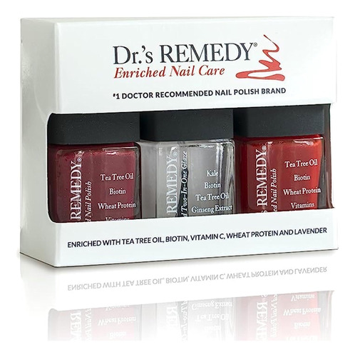 Dr's Remedy - Paquete De 3 Esmaltes De Unas, Esmalte Total D