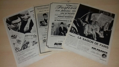 P204 4 Clipping Publicidades Air France $1750 El Lote Comple