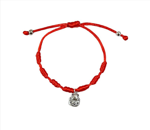 Pulsera Siete Nudos Suerte Fortuna Maneki Neko Hilo Rojo