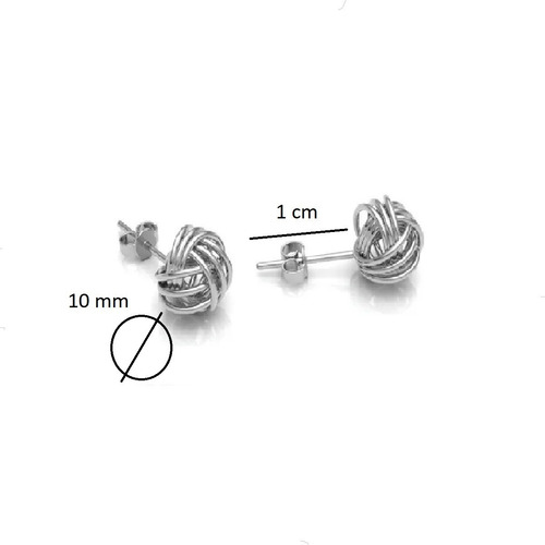Imagen 3 de 10 de Broquel De Plata .925 Nudo Abierto Mujer Agálea Joyería