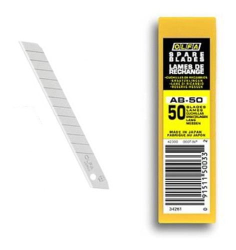 Repuesto Cuchilla Cutter Trincheta Olfa Ab-50 Chico 9mm X 50