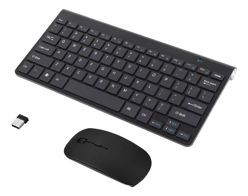 Kit Delgado De Teclado Y Mouse Inalámbricos De 2 4 Ghz Para