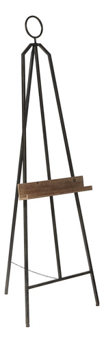 Caballete De Metal Grande Ajustable Con Bandeja De Madera 40
