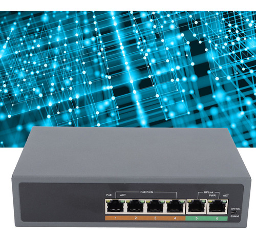 Switch Poe Wisp Full Gigabit 6 Ptos Switch Ethernet 65w