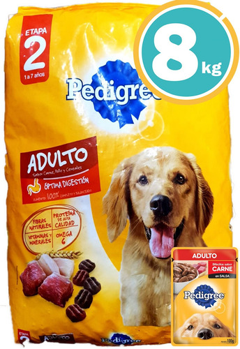 Alimento Pedigree Perros Adulto 9kg C/salsa Y Envío S/cargo