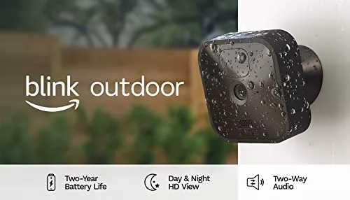 Blink Outdoor (3.ª generación) – cámara de seguridad HD inalámbrica,  resistente a la intemperie, con dos años de duración de la batería y  detección de