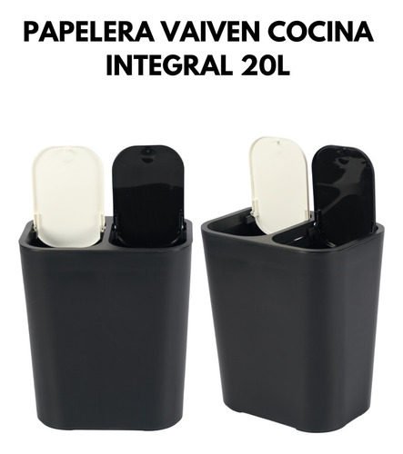 Basurera Papelera Doble 20 Lts - Unidad a $49900