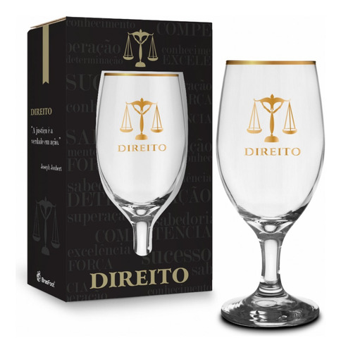 Taça Windsor Cursos Direito Série Ouro Presente 330ml