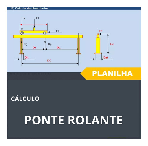 Planilha Cálculo Estrutural Ponte Rolante Com Memorial