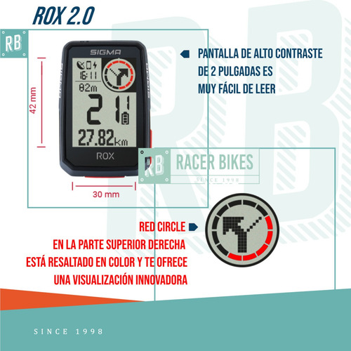 Imagen 2 de 10 de Ciclocomputadora Sigma Rox 2.0 Gps 14 Funciones