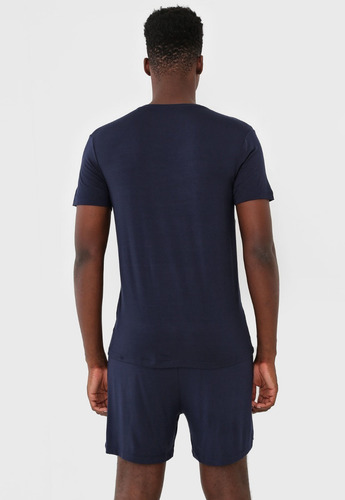 Imagem 3 de 5 de Pijama Calvin Klein Masculino Bermuda Azul - Original