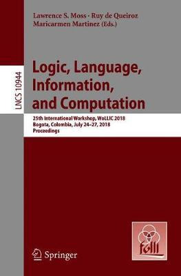 Libro Logic, Language, Information, And Computation - Law...
