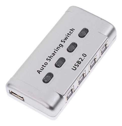Conmutador De Automático Usb 2.0 De 4 Puertos Selector Para