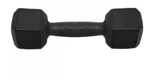 Halter Sextavado 5 Kg Em Ferro Fundido Pintado Preto