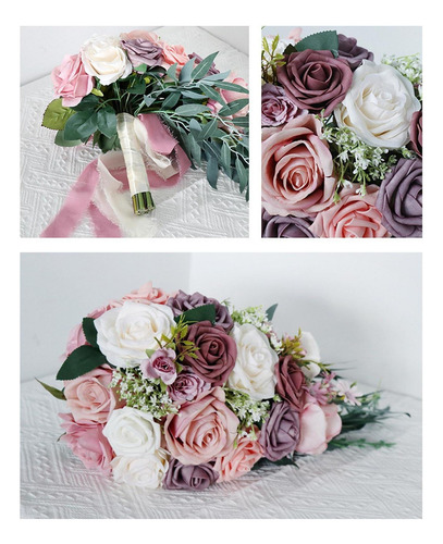 A Ramos De Boda Hechos A Mano For Novia, Rosas Artificiales