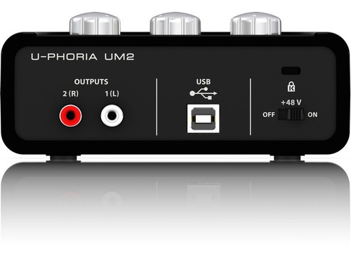 Placa De Sonido Behringer U-phoria Um2 Usb C/phantom Y Xlr
