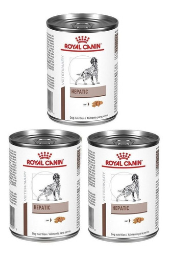 Kit 3 Unidades Royal Canin Ração Úmida Hepatic 420g Lata